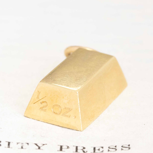 1/2 oz Gold Ingot Pendant/Charm, by Cartier