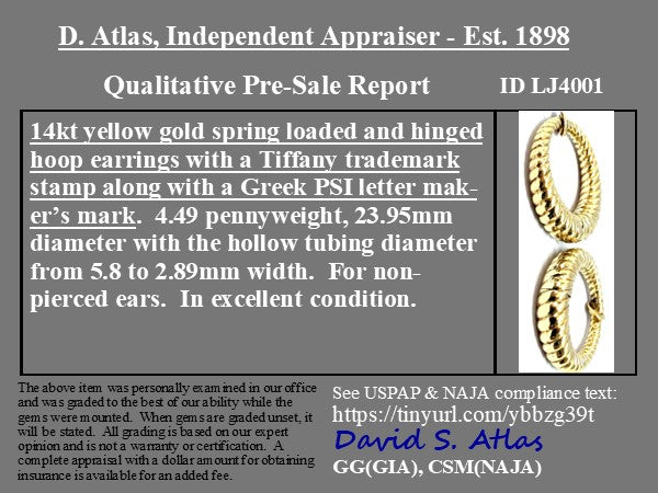 Retro Twist Hinged Pierceless Earrings, by Tiffany & Co.
