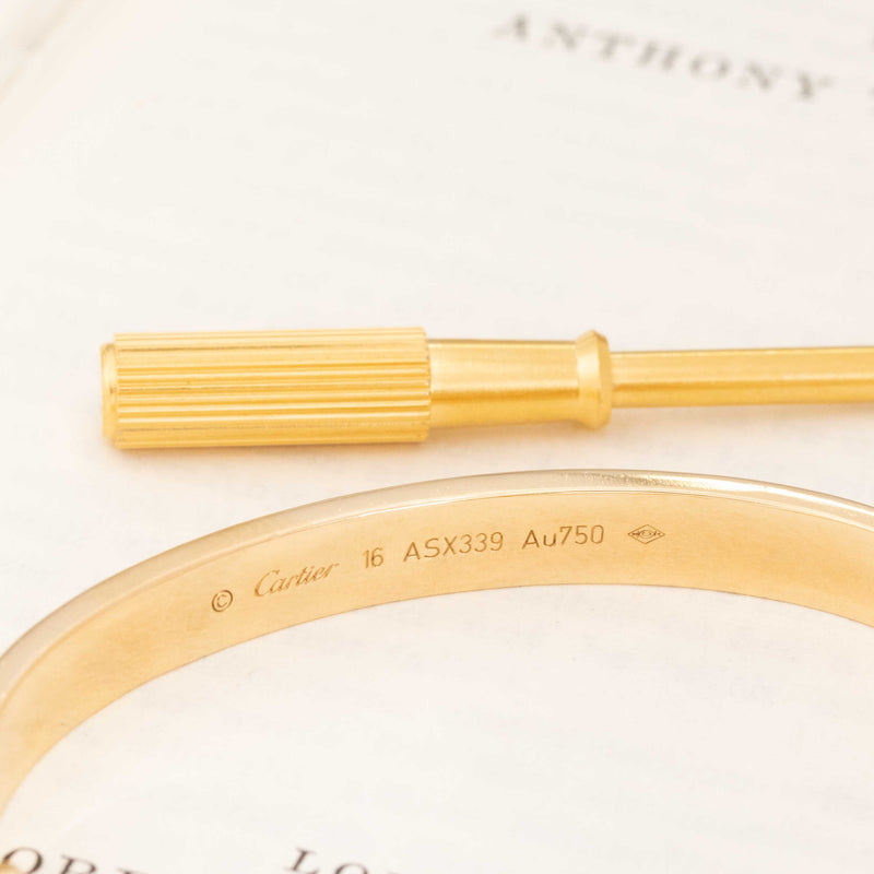 Love Bangle in Yellow Gold, by Cartier