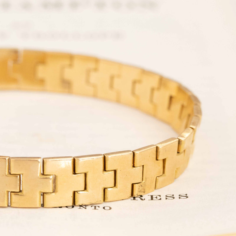 Vintage Flat Link Gold Bracelet, by Tiffany & Co. France