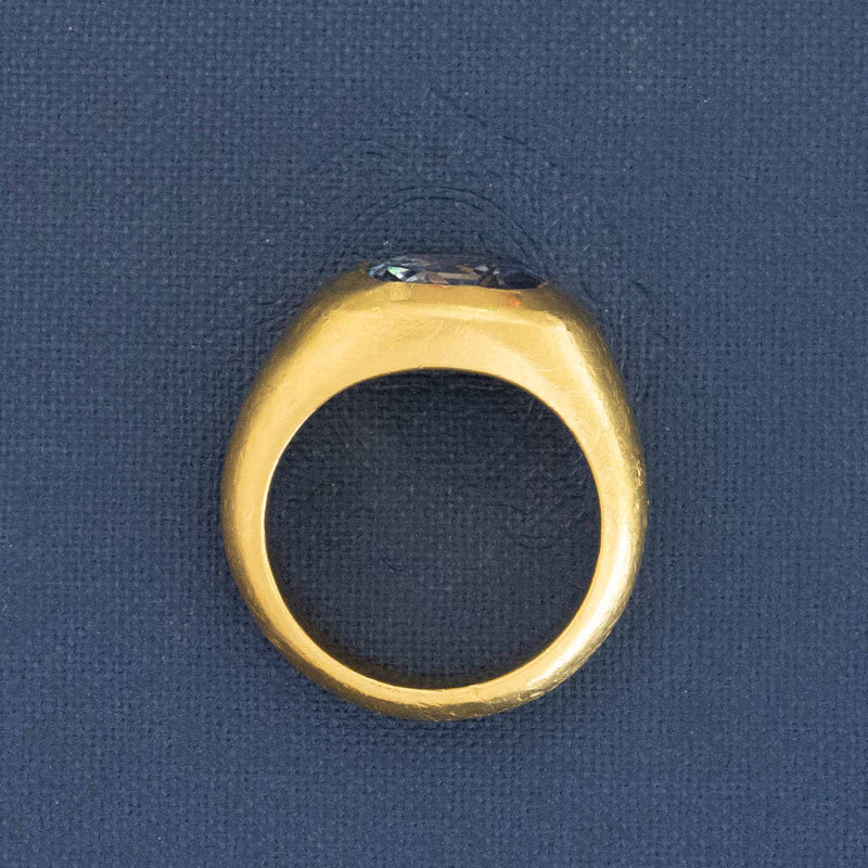 5.24ct Sapphire Gypsy Ring, No-Heat