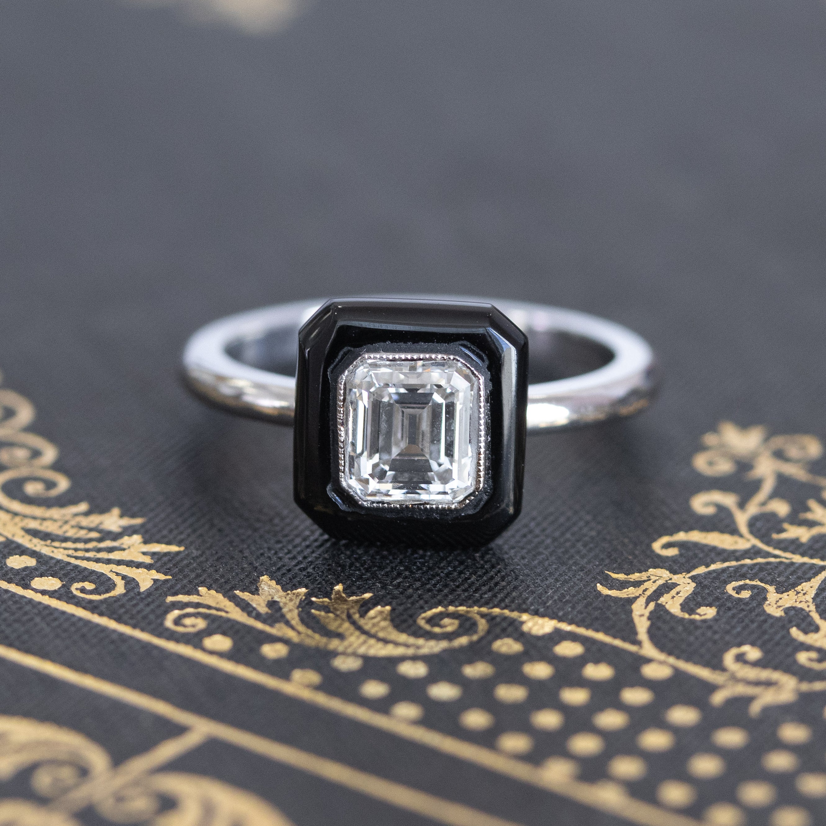 Onyx & diamond ring Clearance