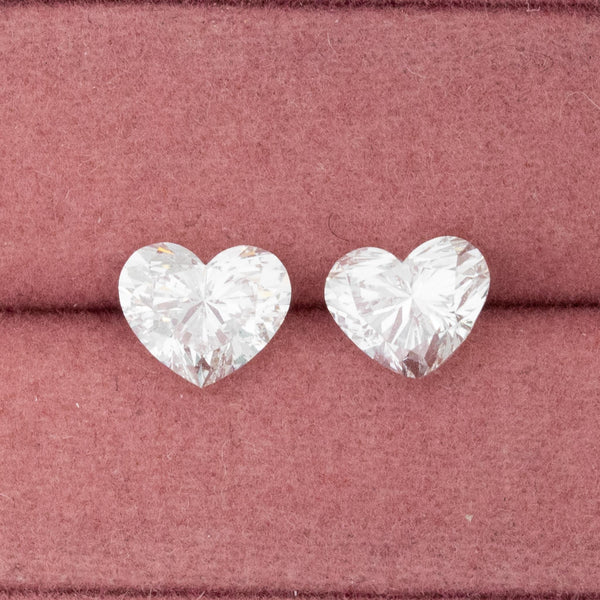 2.02ctw Heart Cut Diamond Matched Pair, GIA F VS