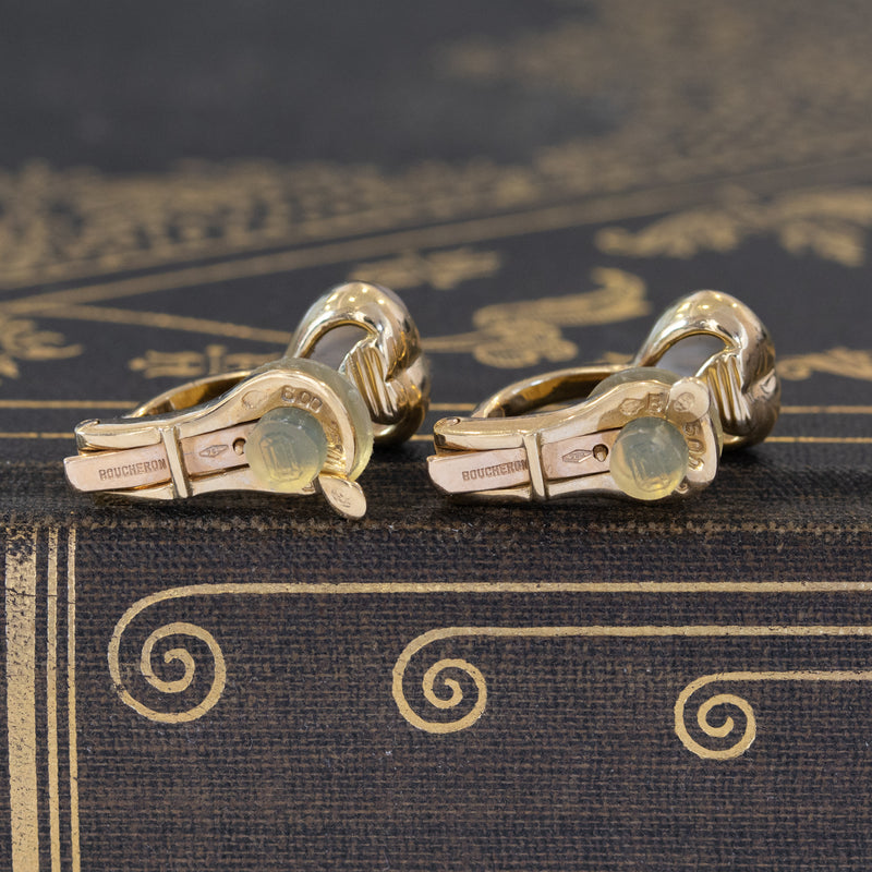 3.50ctw Vintage Boucheron Heart Earrings