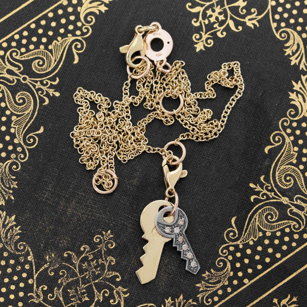 Diamond & Gold Keys Pendant, by Marroni