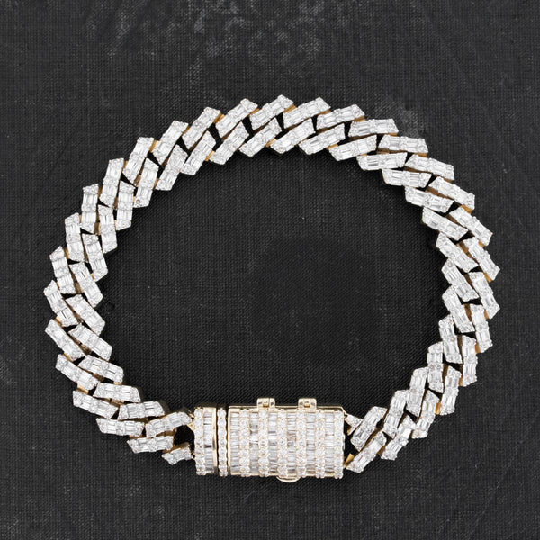 9.04ctw Mixed Cut Double Row Diamond Bracelet