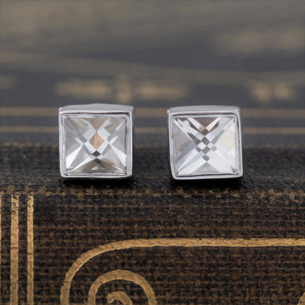 1.00ctw Point Cut Diamond Bezel Earrings