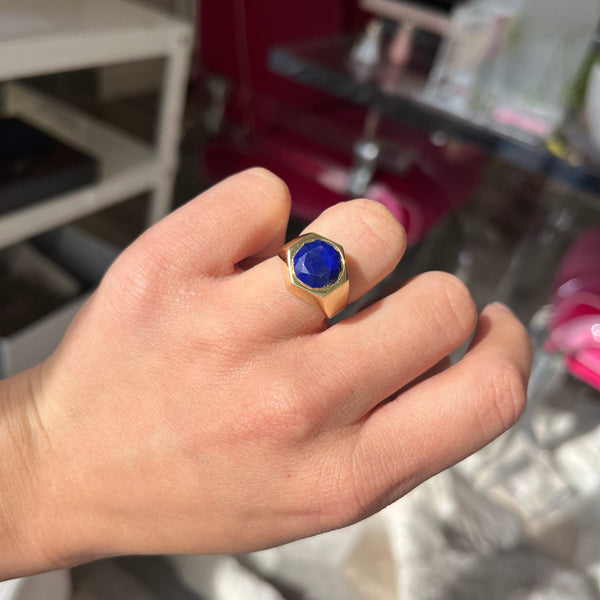 Vintage Lapis Lazuli Signet Ring, by Elsa Peretti for Tiffany & Co.