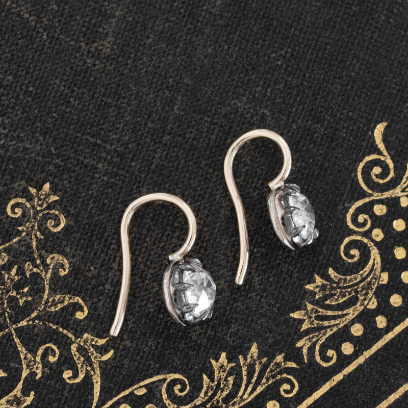 1.07ctw Old European Cut Diamond Collet Earrings