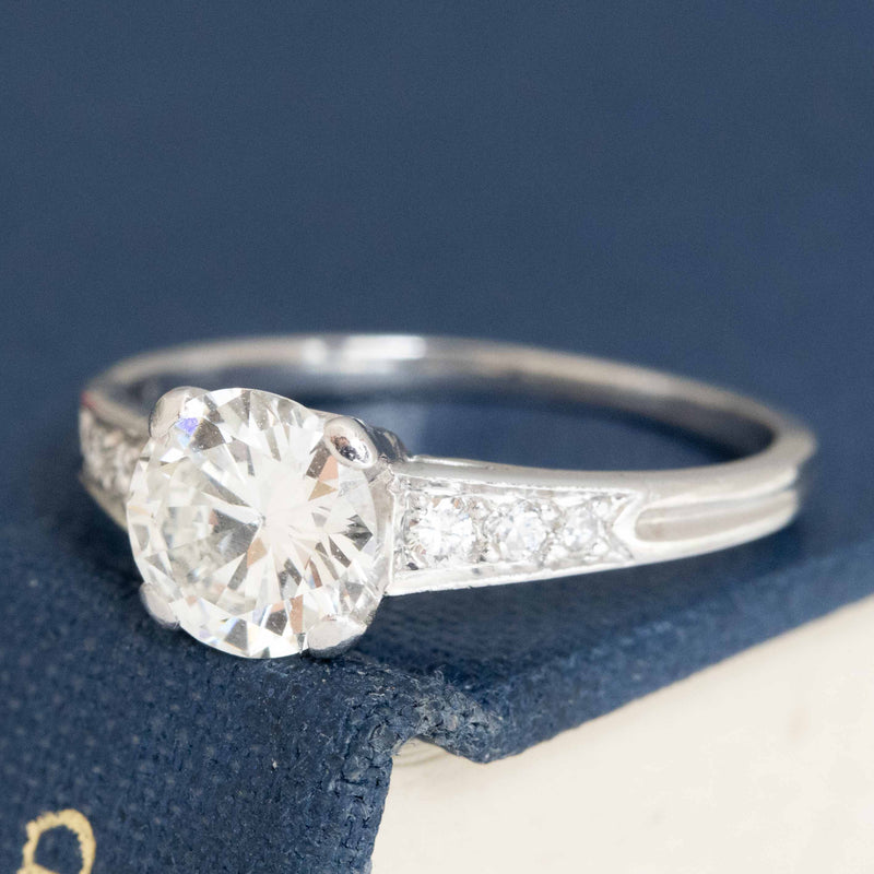 1.18ctw Vintage Round Diamond Wedding Set, by Tiffany & Co.