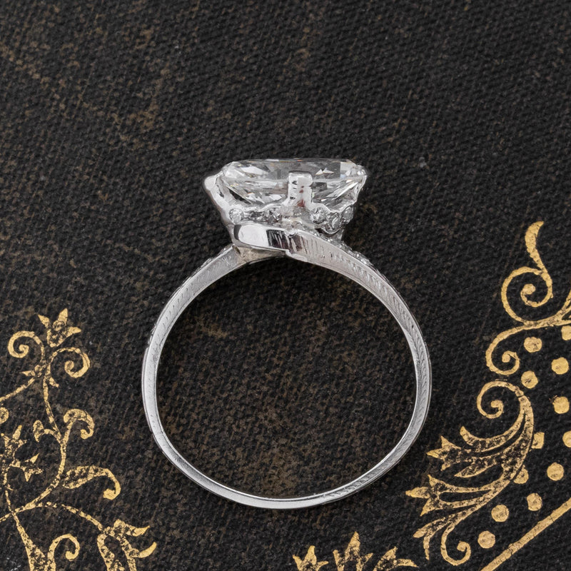 1.53ct Vintage Marquise Cut Diamond Ring, GIA F VS2