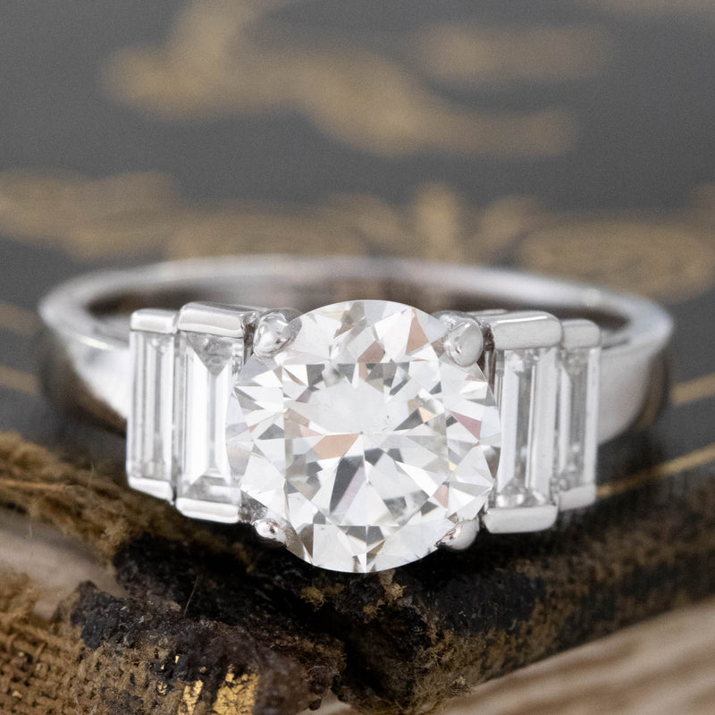 2.85ctw Transitional Cut Diamond Solitaire, GIA I