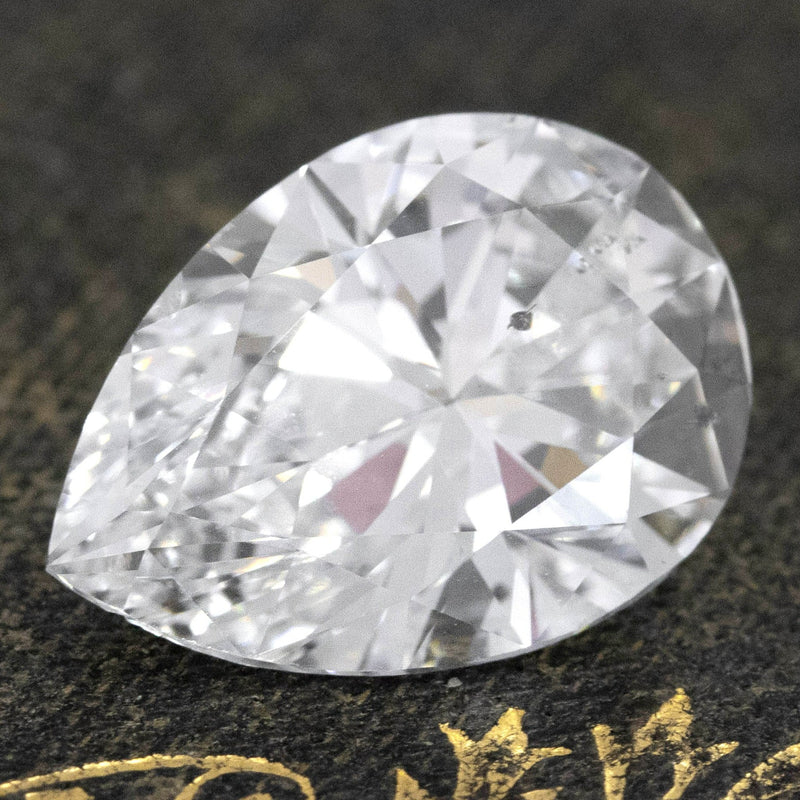4.82ct Vintage Pear Cut Diamond, GIA E SI2