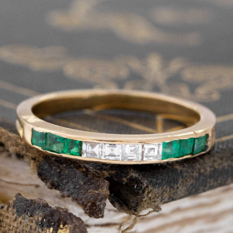 Vintage Diamond & Emerald Wedding Band, by Tiffany & Co.
