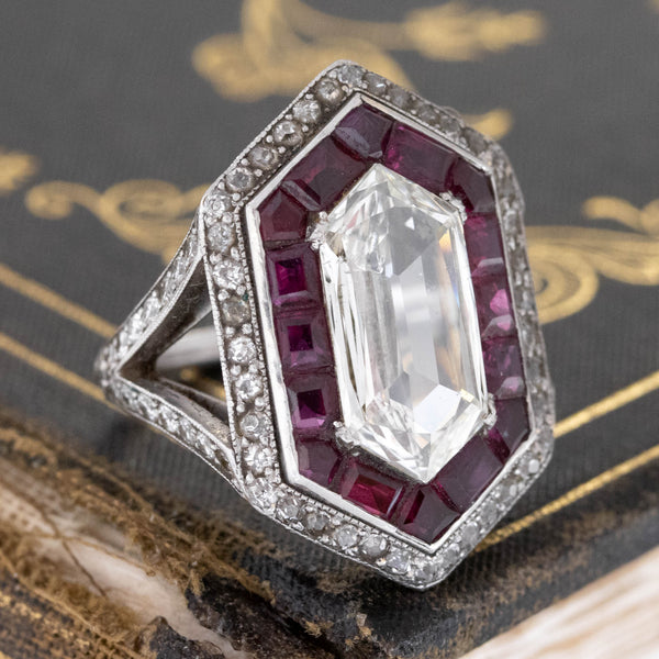 6.56ctw Victorian Diamond & Ruby Ring