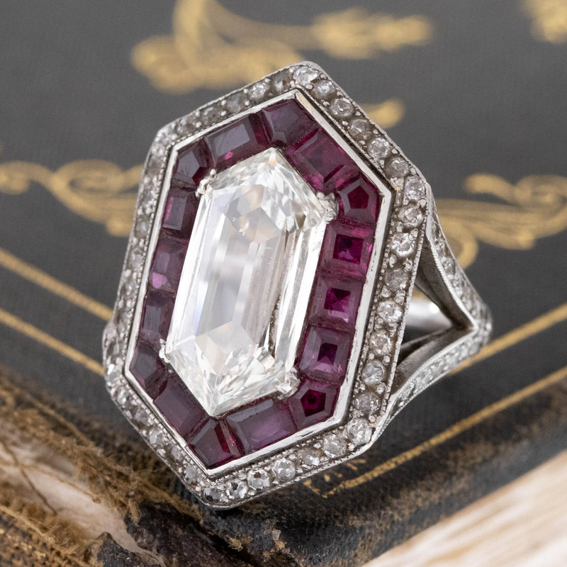 6.56ctw Victorian Diamond & Ruby Ring
