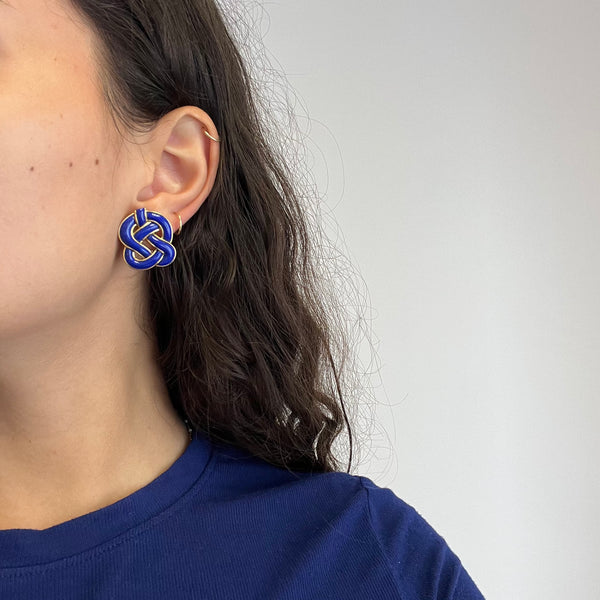 Lapis Lazuli Knot Earrings, by Angela Cummings for Tiffany & Co.