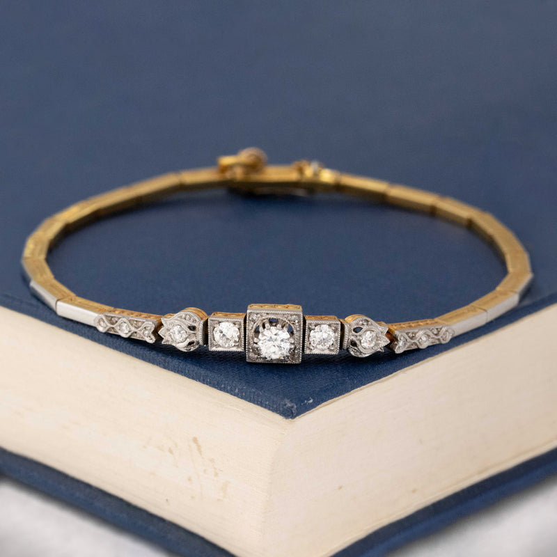 Vintage Diamond  Frame Bracelet