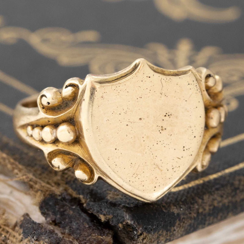 Antique Shield Signet Ring, English