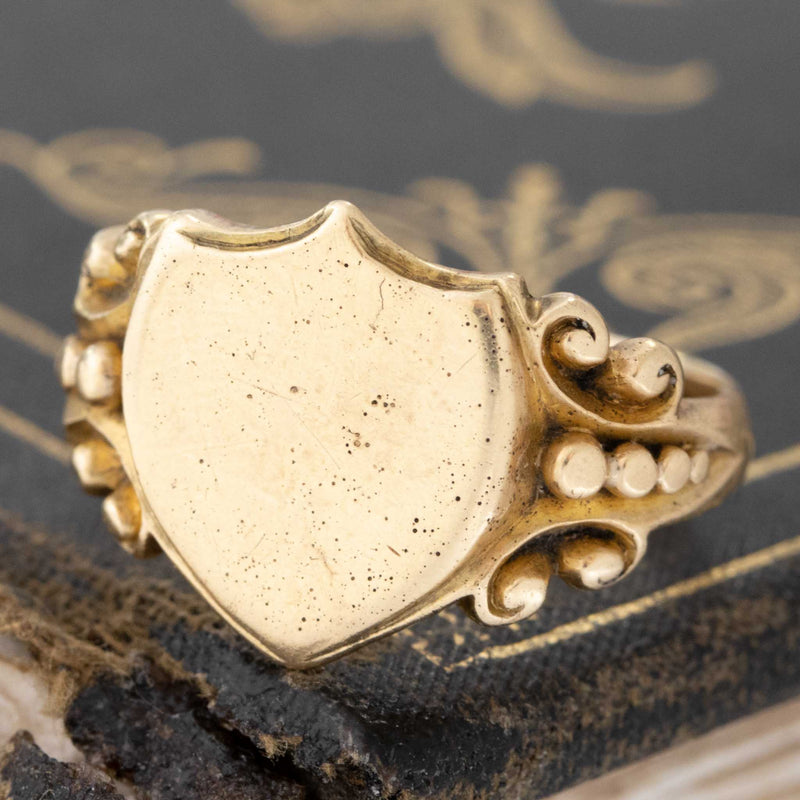 Antique Shield Signet Ring, English