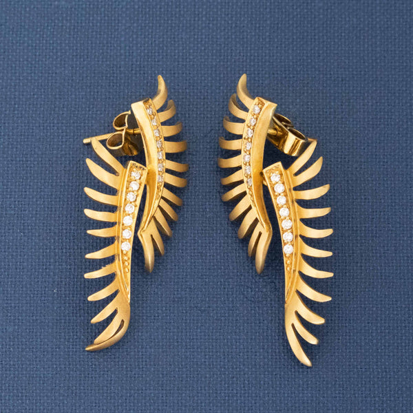 Vintage Articulating Diamond Wing Earrings