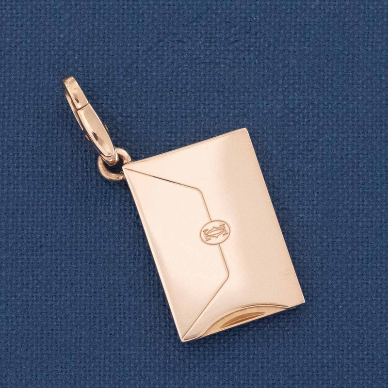 Vintage Envelope Charm with Diamond, by Cartier