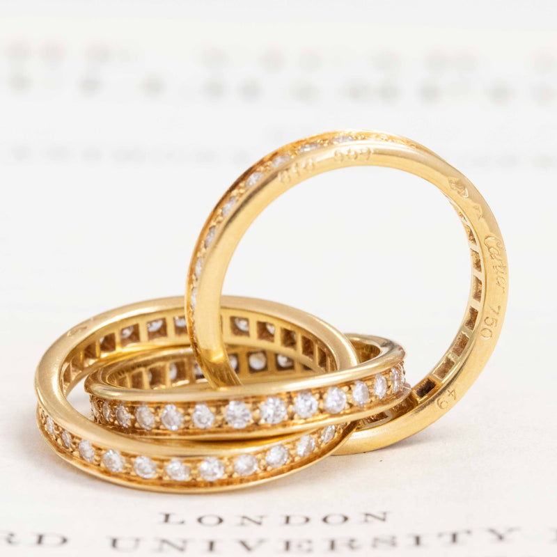 1.40ctw Diamond Eternity Rolling Ring, by Cartier France