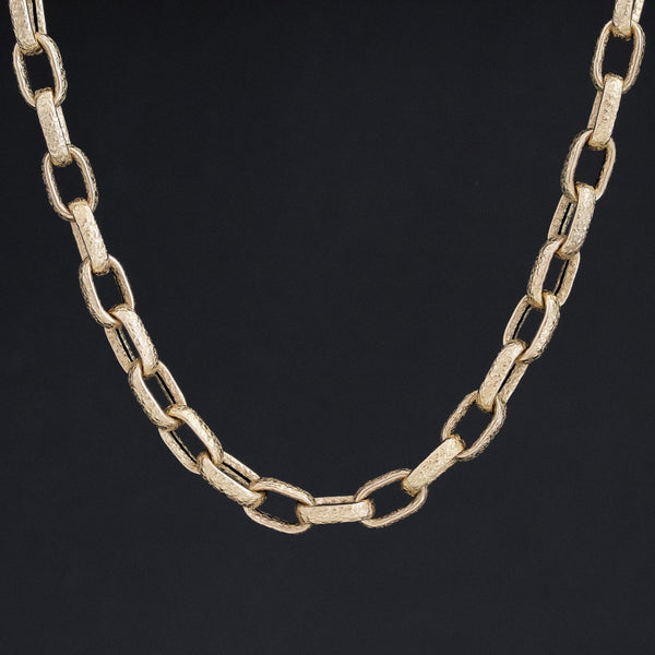Chunky Paperclip Chain, 14kt Yellow Gold 17"