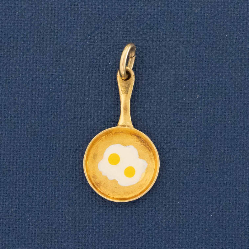 Vintage Fried Eggs In A Pan Charm