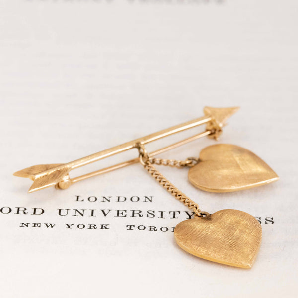 Retro Double Heart & Arrow Pin, by Tiffany & Co.