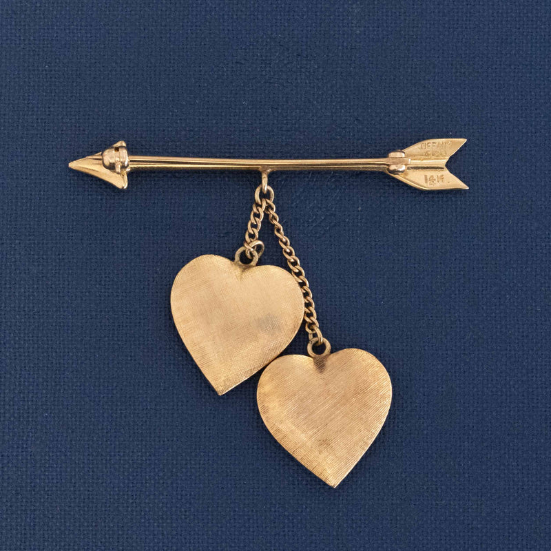 Retro Double Heart & Arrow Pin, by Tiffany & Co.