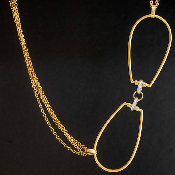 Horse Bit Motif Long Chain Necklace, by Roberto Coin