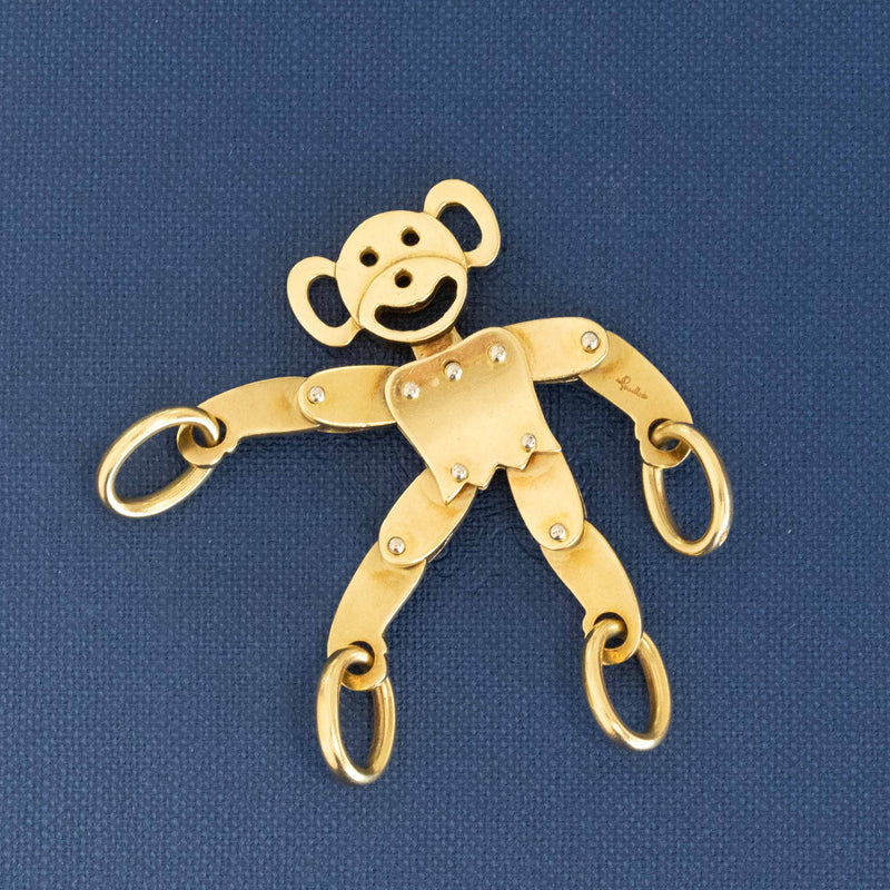 Vintage Monkey Puppet Pendant, by Pomellato