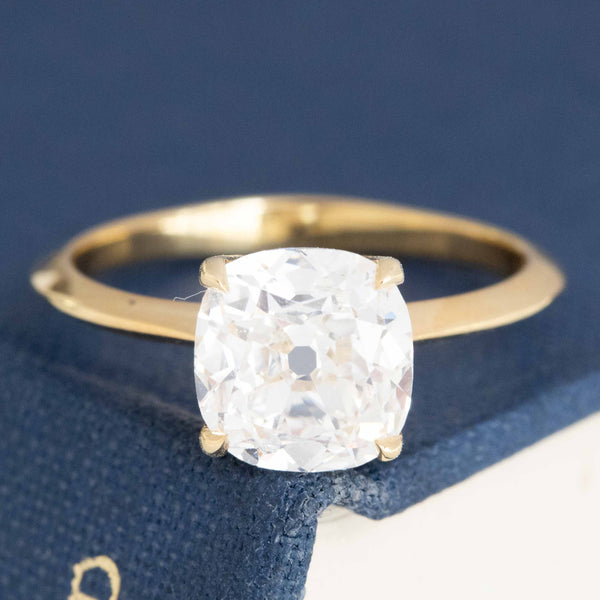 2.02ct Old Mine Cut Diamond Solitaire, GIA K SI1