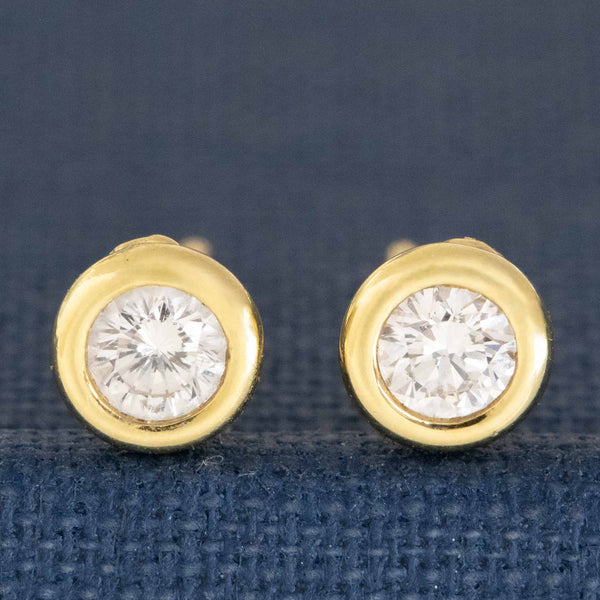 .23ctw Petite Round Brilliant Cut Diamond Stud Earrings, by Roberto Coin