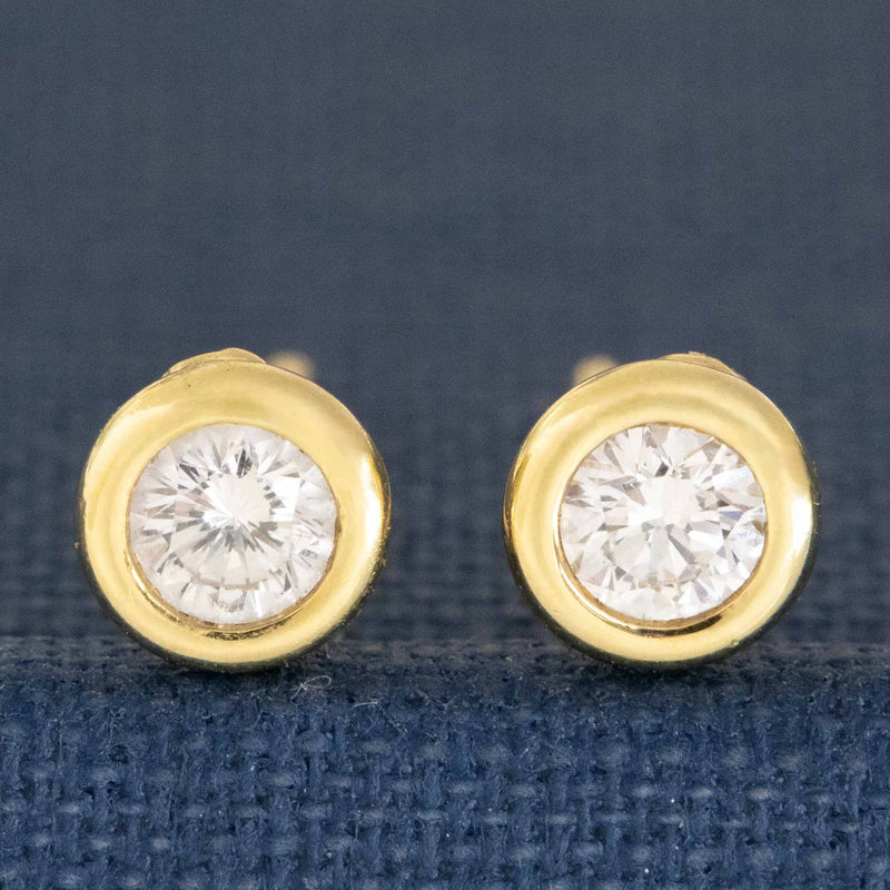 .23ctw Petite Round Brilliant Cut Diamond Stud Earrings, by Roberto Coin