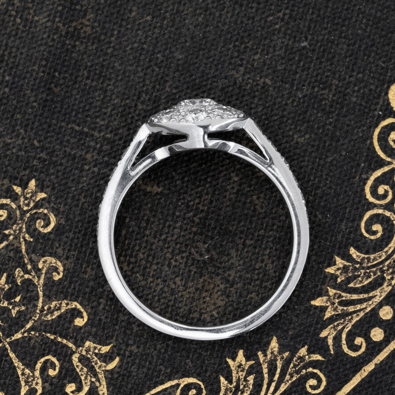 .75ctw Round Brilliant Cut Diamond Halo Ring, by Tiffany & Co.