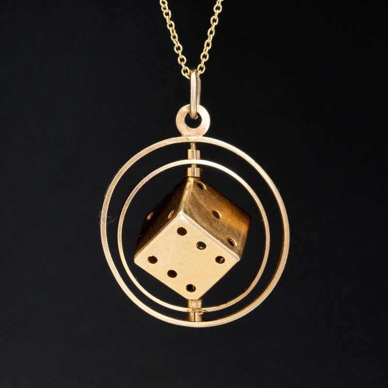 Vintage Spinning Dice Pendant, by Uno A Erre