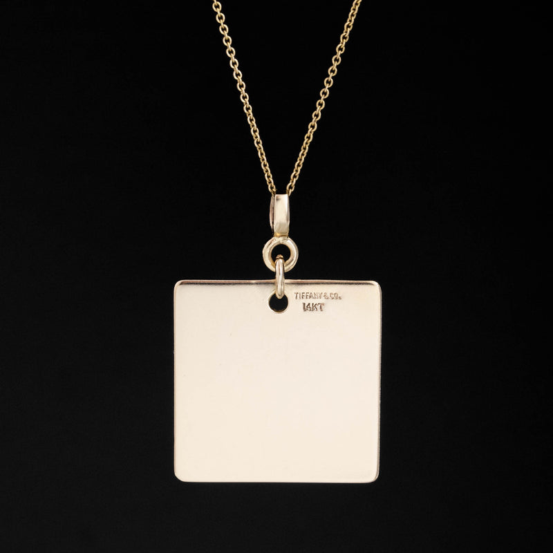 Vintage Square Dog Tag Pendant, by Tiffany & Co.