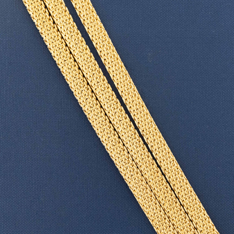 Vintage Triple Row Gold Mesh Necklace & Bracelet, by Tiffany & Co.