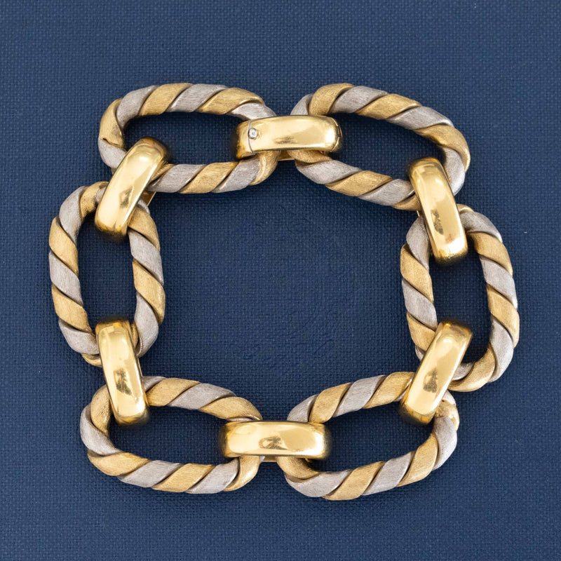 Vintage Two-Tone "Wrapped" Bracelet