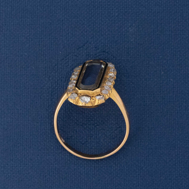 Victorian Memorial Rock Crystal Locket Ring