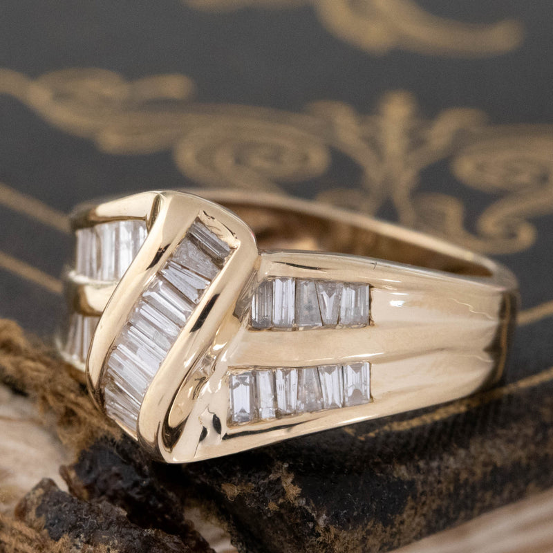 .62ctw Vintage Baguette Cut Diamond Fancy Ring
