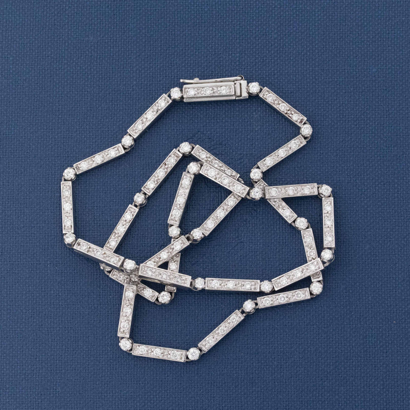 1.92ctw Vintage Diamond Line Necklace