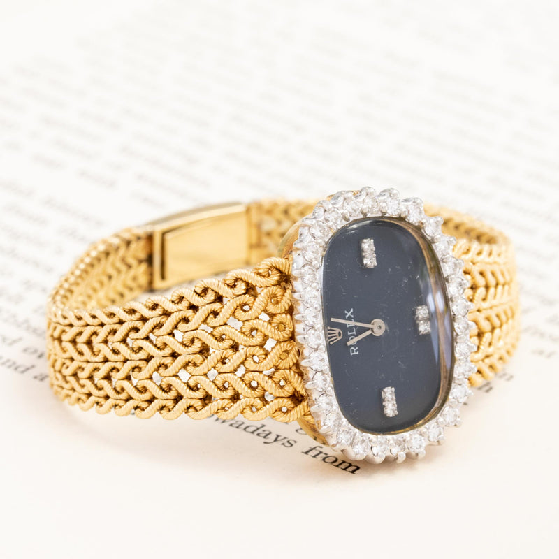 1.05ctw Vintage Diamond Dress Watch, Rolex