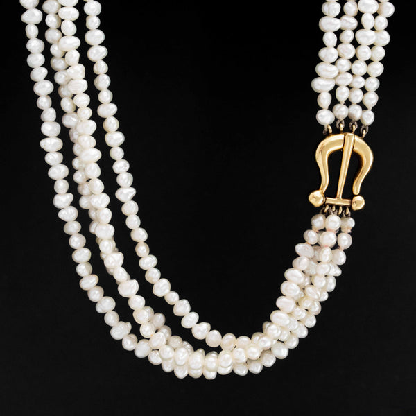 Vintage Triple Strand Pearl Necklace, by Paloma Picasso for Tiffany & Co.