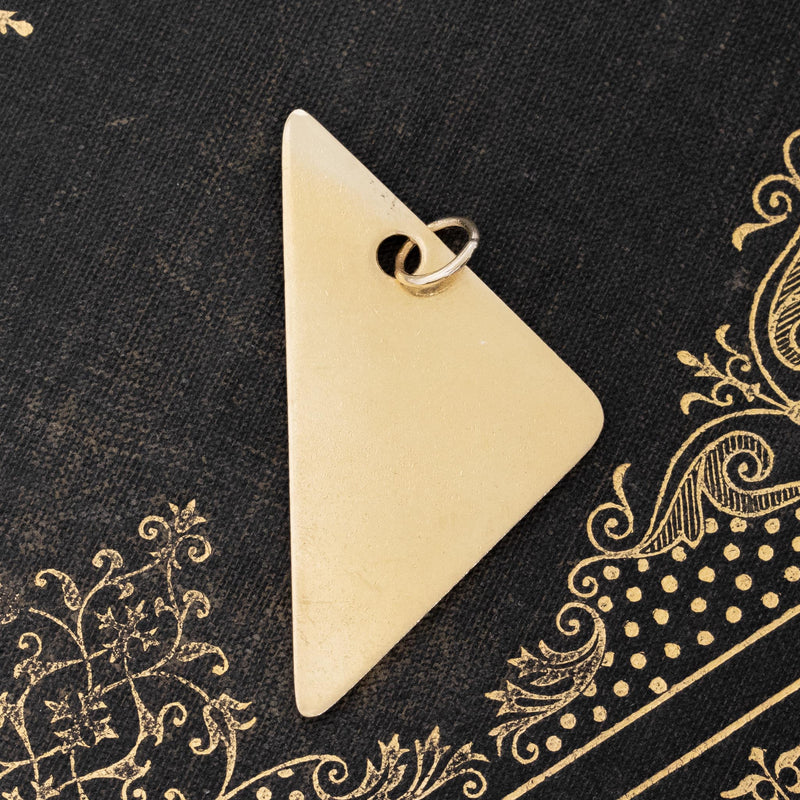 Vintage Gold Triangle Pendant, by Kieselstein