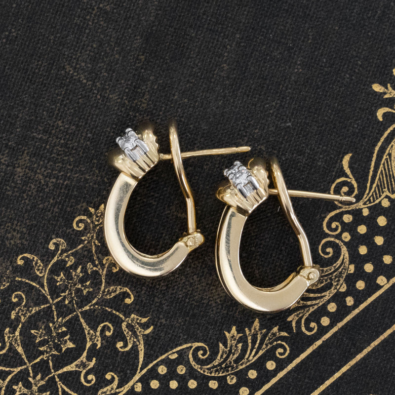 Vintage Diamond Half Hoop Earrings, by Tiffany & Co.