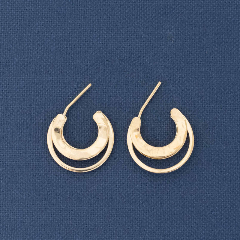 Vintage Mini Double Hoop Earrings
