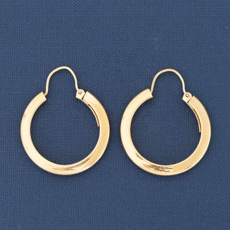 Vintage Flat Hoop Earrings, by Uno a Erre